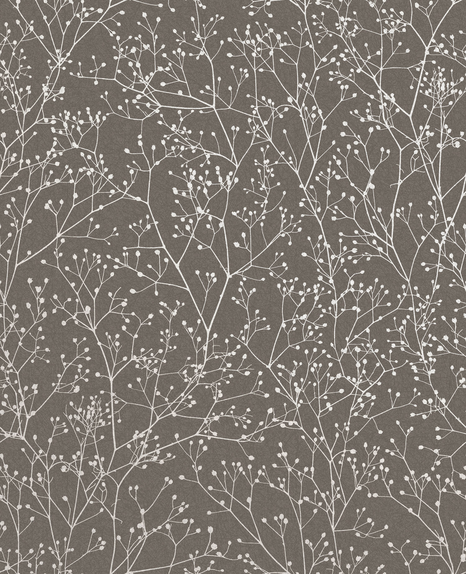 Brown-silver wallpaper, flowers, 120369, Wiltshire Meadow, Clarissa Hulse