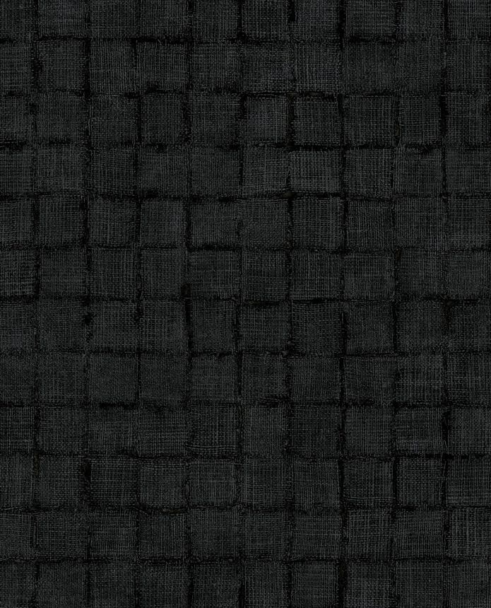 Black wallpaper, fabric imitation, 333457, Emerald, Eijffinger