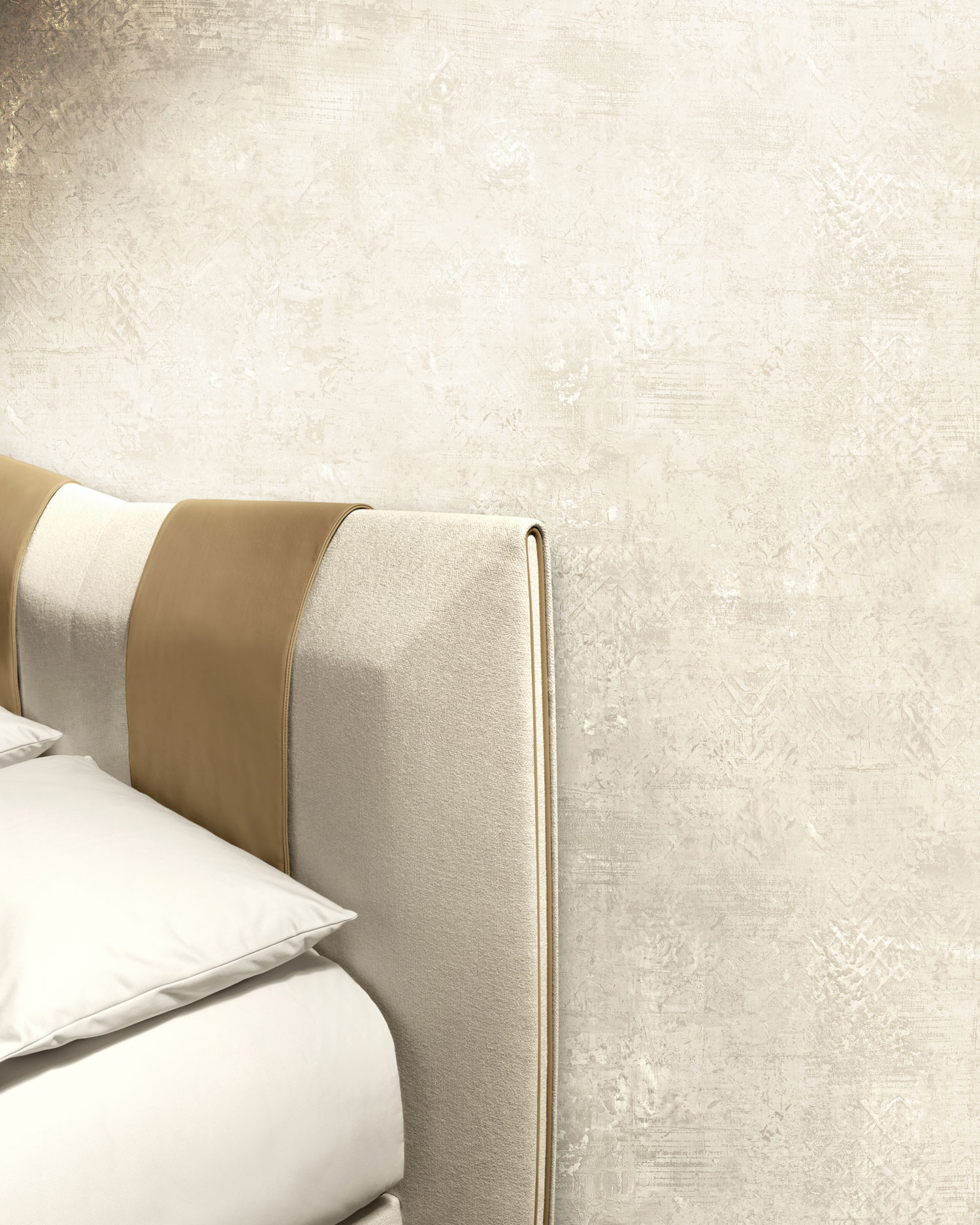Luxury beige wallpaper, stucco plaster, Z18929, Trussardi 7, Zambaiti Parati