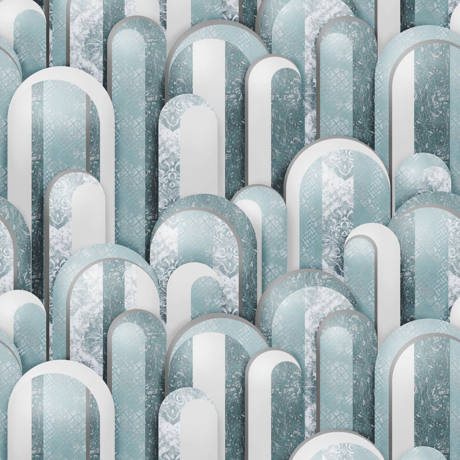 Luxury geometric wall mural, arcades, Z18975, Trussardi 7, Zambaiti Parati