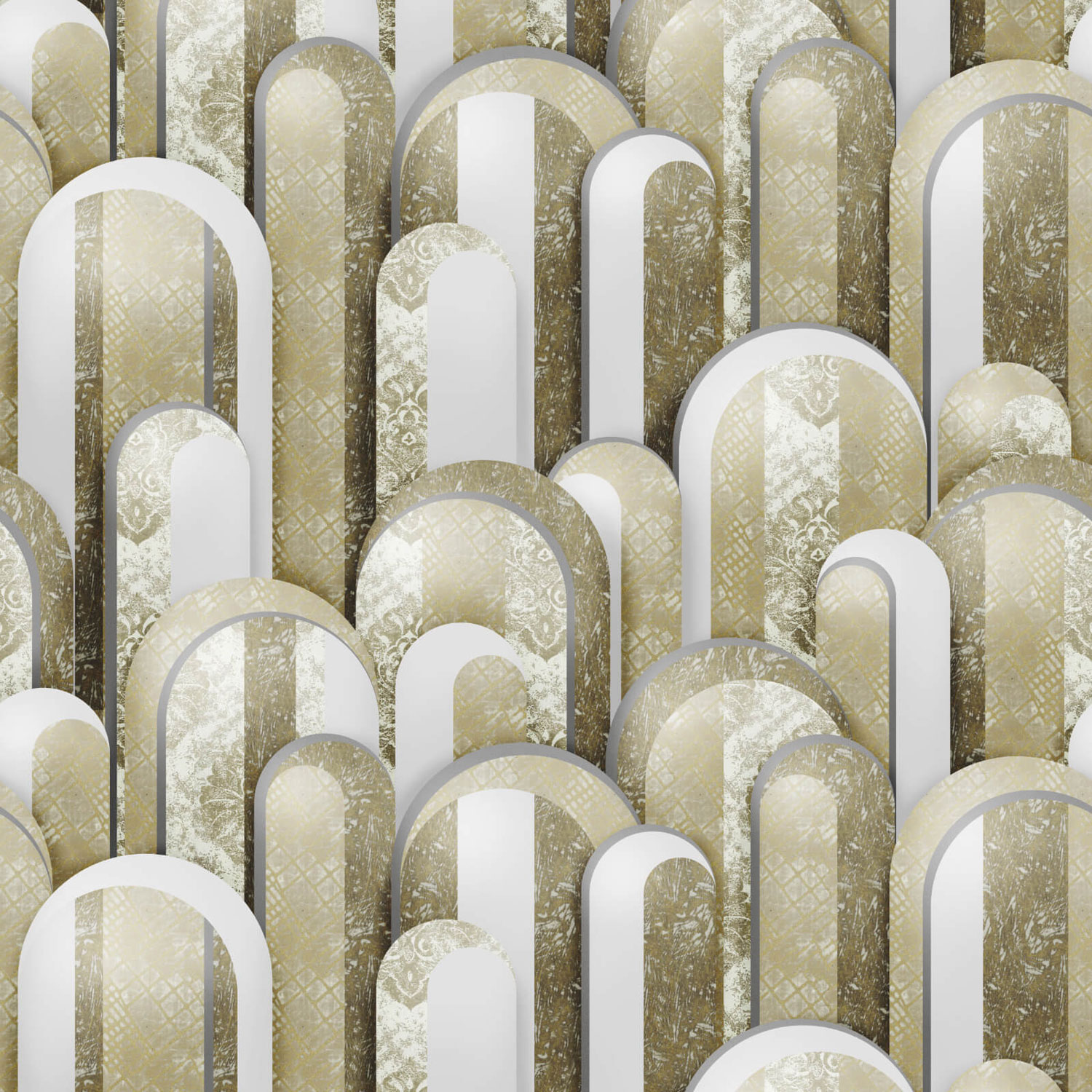 Luxury geometric wall mural, arcades, Z18976, Trussardi 7, Zambaiti Parati