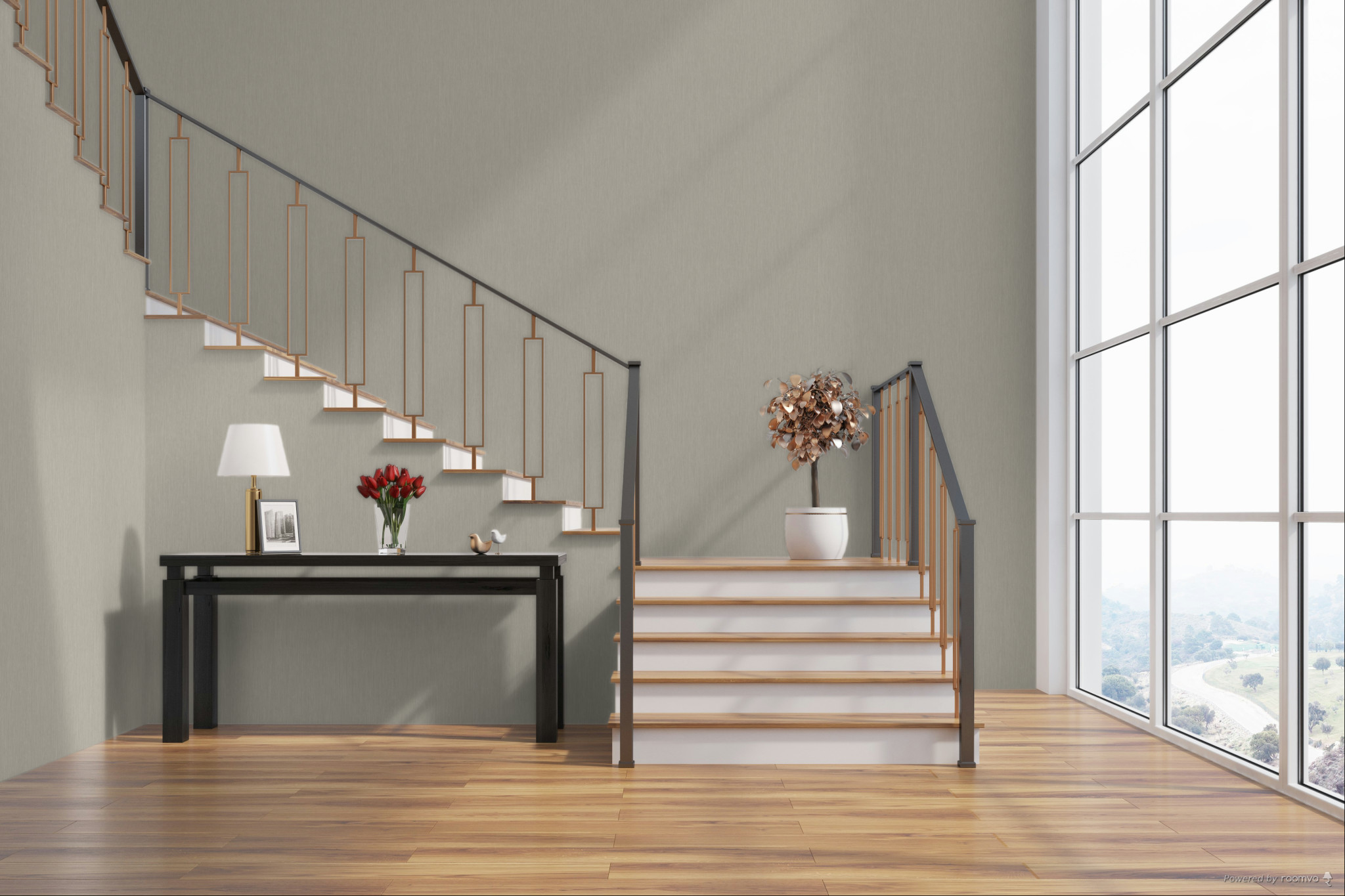 Non-woven wallpaper, beige, FOL111, Rock, Masureel