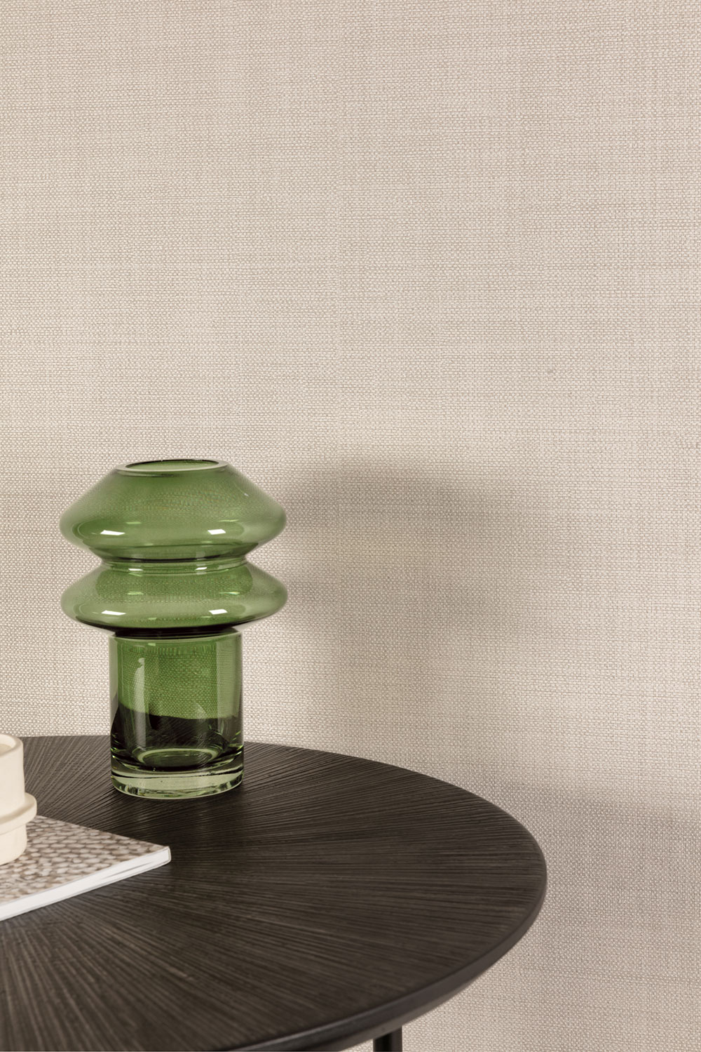 Non-woven wallpaper, grey-beige, fabric imitation, FOL903, Amani, Masureel