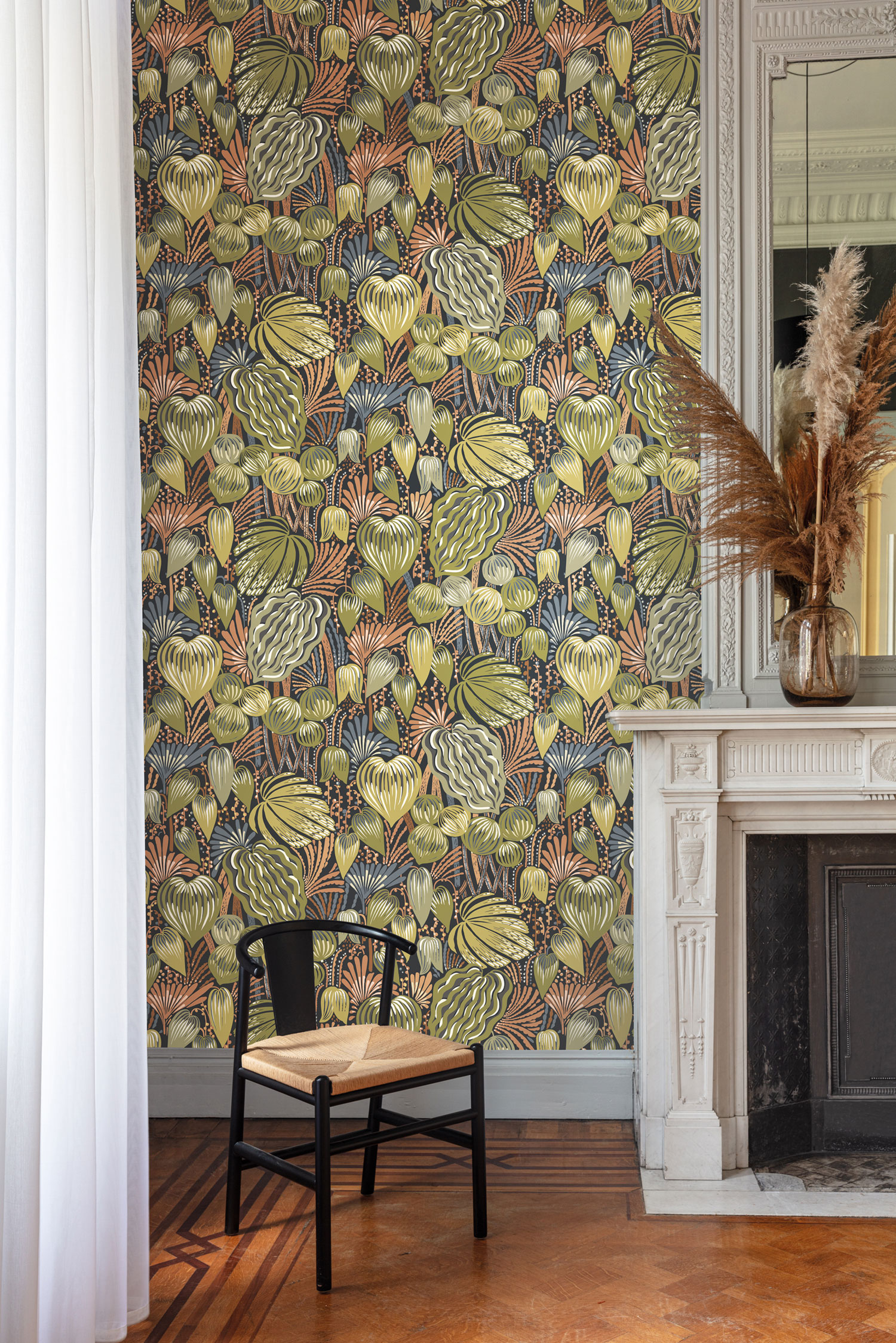 Non-woven wall mural, leaves, DGYSA1041-300,  Mysa,  Khroma by Masureel