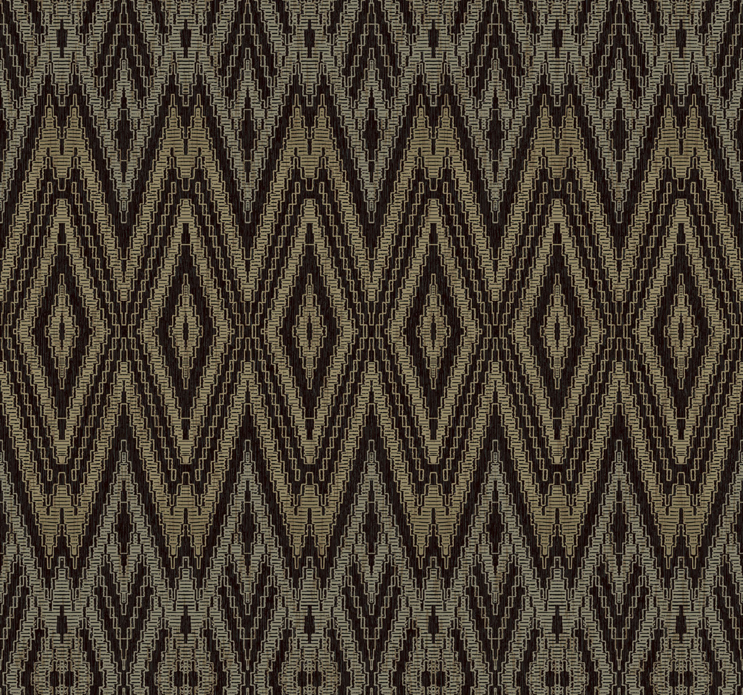 Black-brown geometric wallpaper, EV3912, Candice Olson Casual Elegance, York