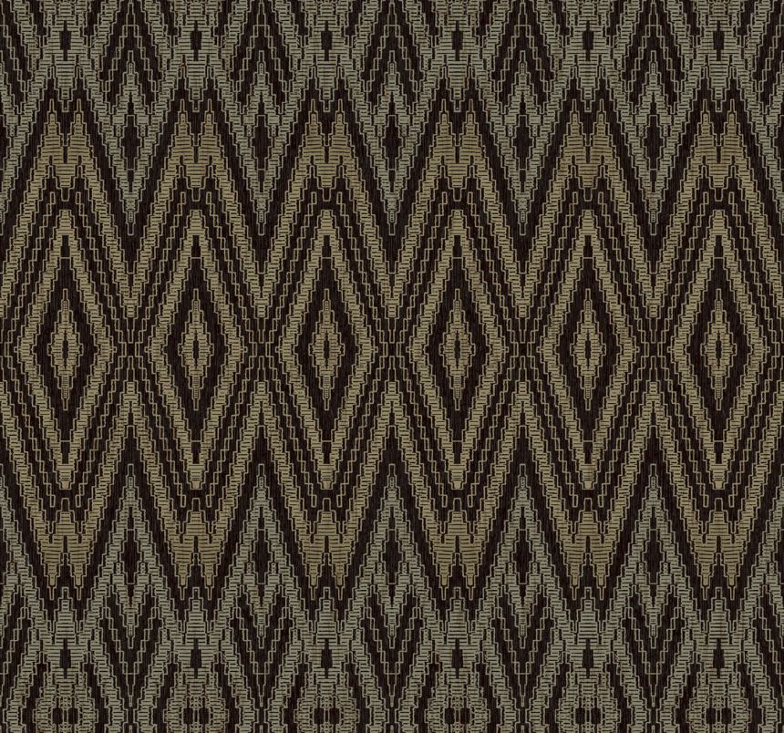 Black-brown geometric wallpaper, EV3912, Candice Olson Casual Elegance, York