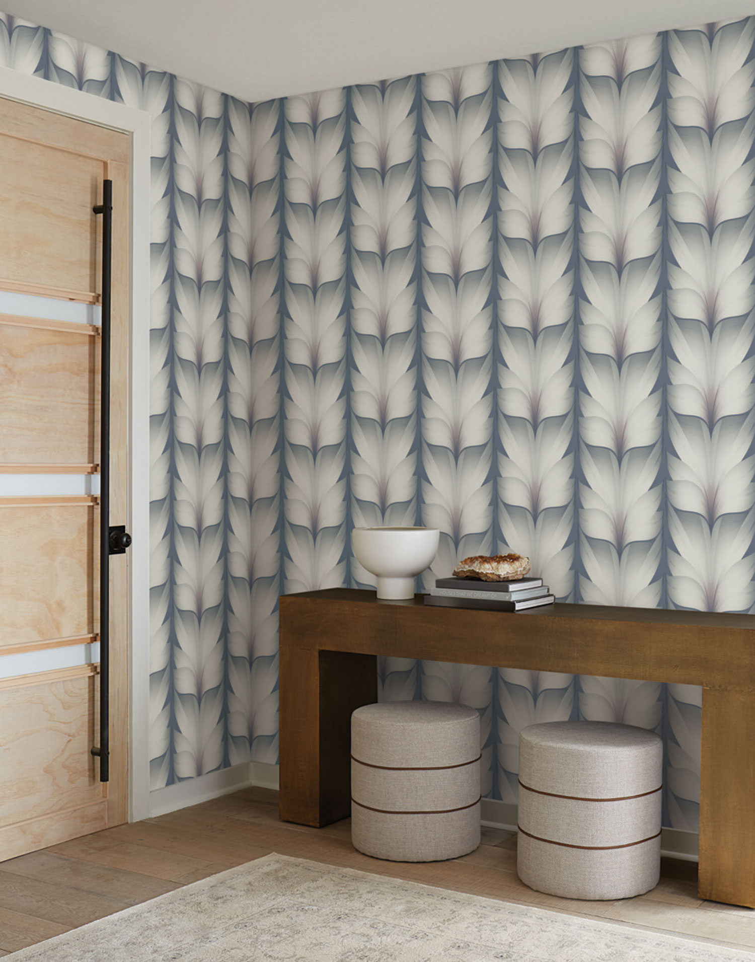Blue geometric non-woven wallpaper, EV3951, Candice Olson Casual Elegance, York
