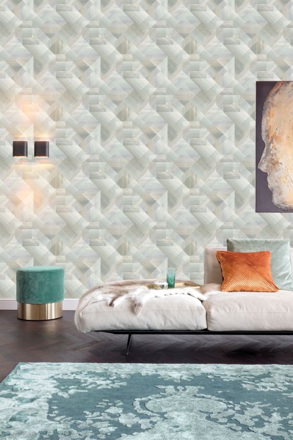 Gray-beige geometric pattern wallpaper, UR3223, Universe 4, Grandeco