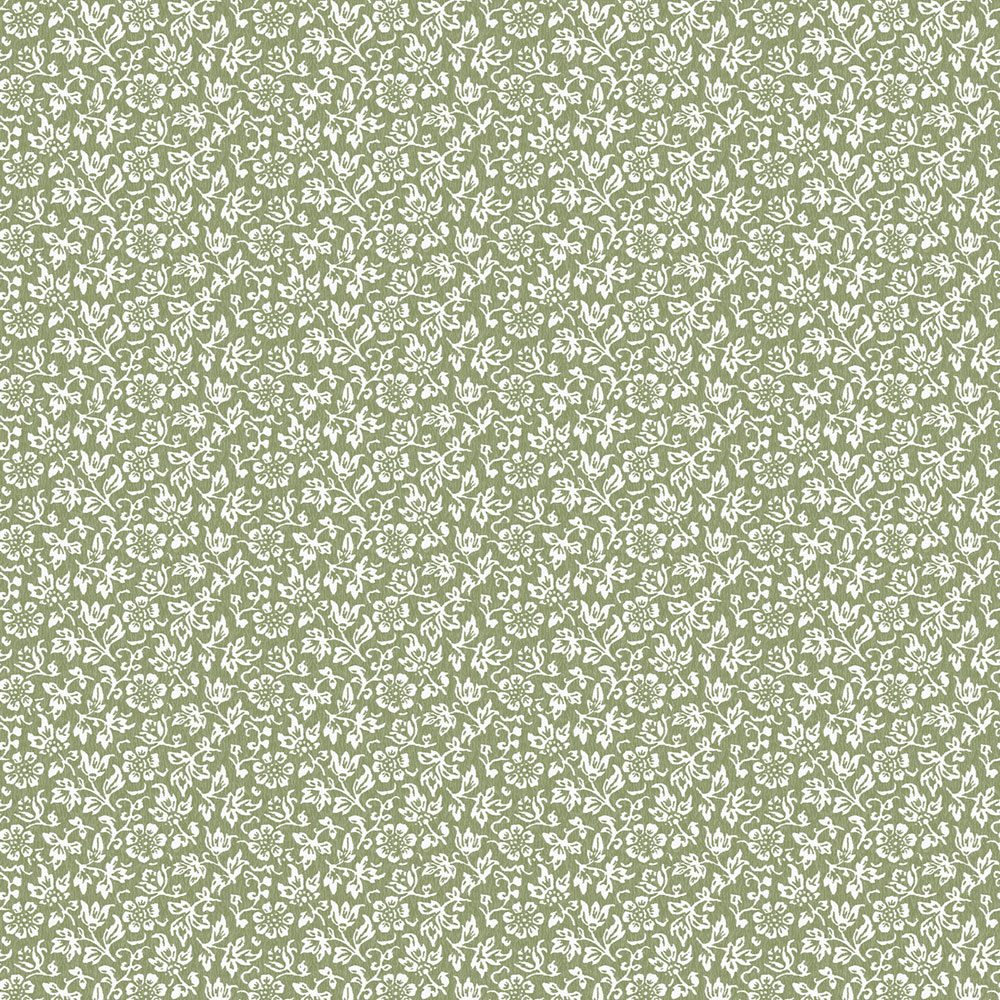 White-green non-woven floral wallpaper, 121077, Laura Ashley 3
