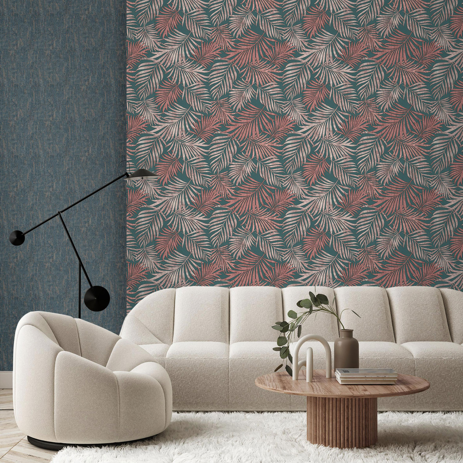 Luxury beige non-woven wallpaper, 07905, Makalle II, Limonta