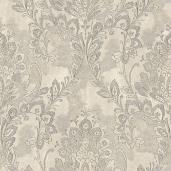 Gray-silver baroque wallpaper, 78424, Makalle II, Limonta