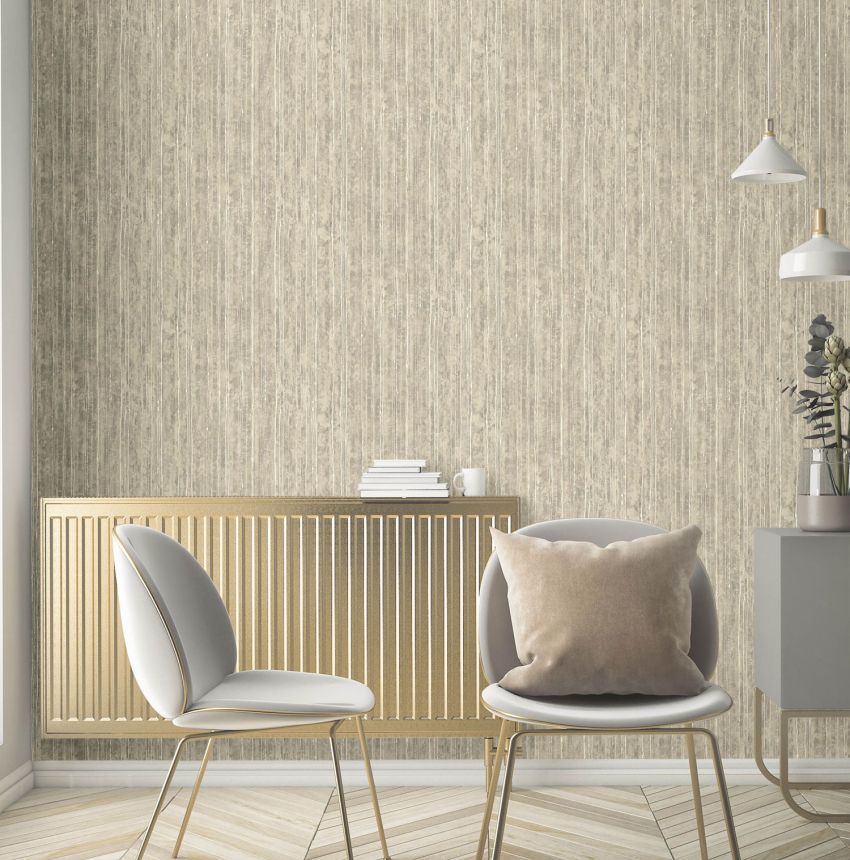 Luxury cream striped wallpaper, 57706, Aurum II, Limonta