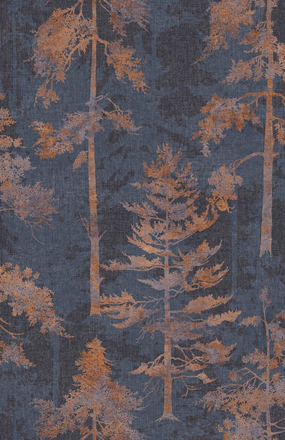 Blue-brown wallpaper, forest, trees, 121427, New Eden, Graham&Brown Premium