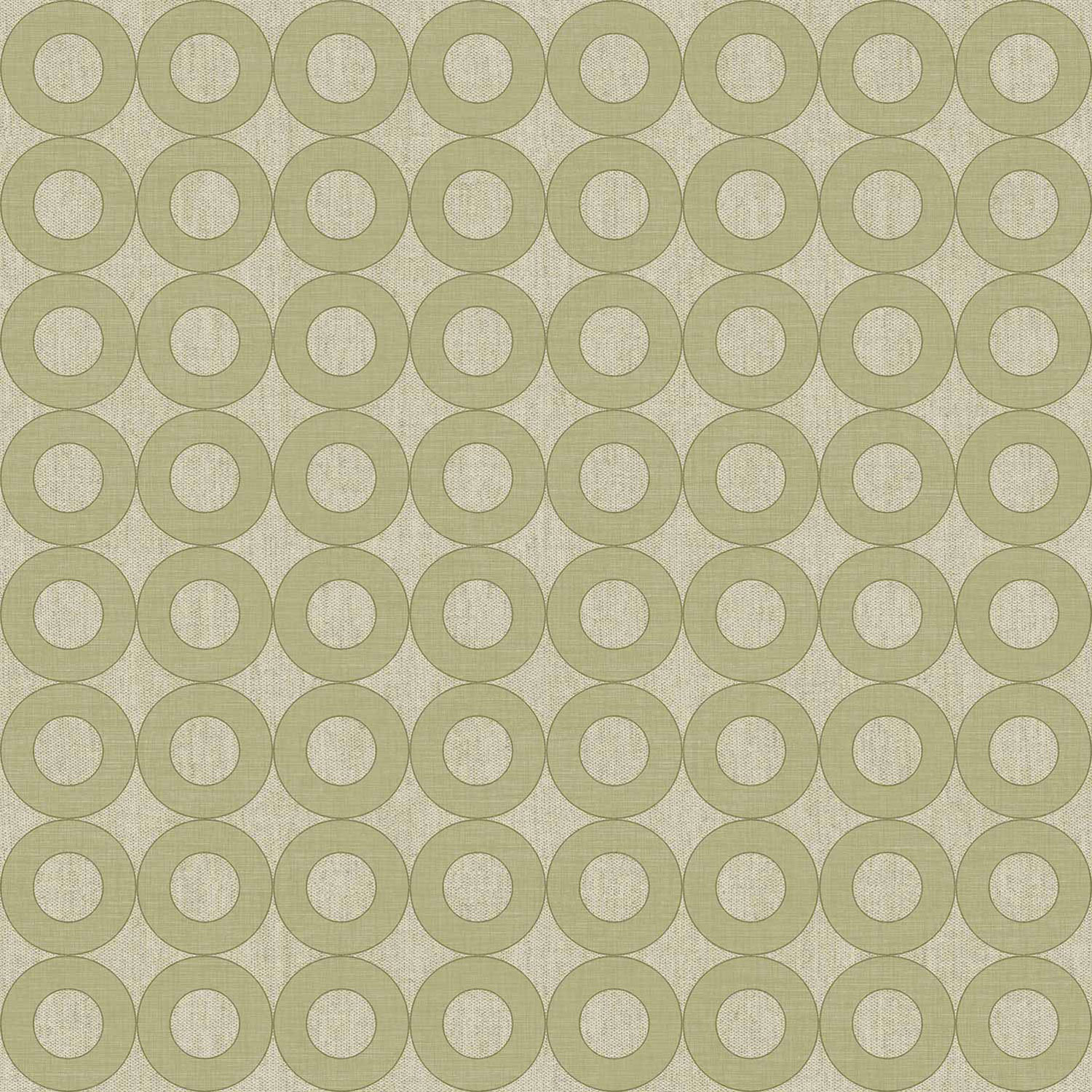 Green non-woven wallpaper with circles, 30165, Energie, Cristiana Masi by Parato