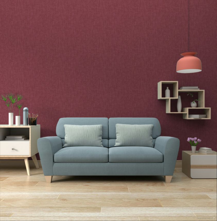 Wine red non-woven wallpaper, fine texture, 30188, Energie, Cristiana Masi by Parato