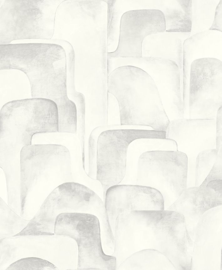 Gray-white geometric pattern wallpaper, Z77534, Savana, Zambaiti Parati