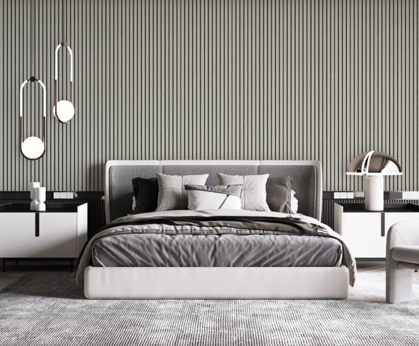 Luxury gray wallpaper, imitation of wood, wooden planks, Z77550, Savana, Zambaiti Parati