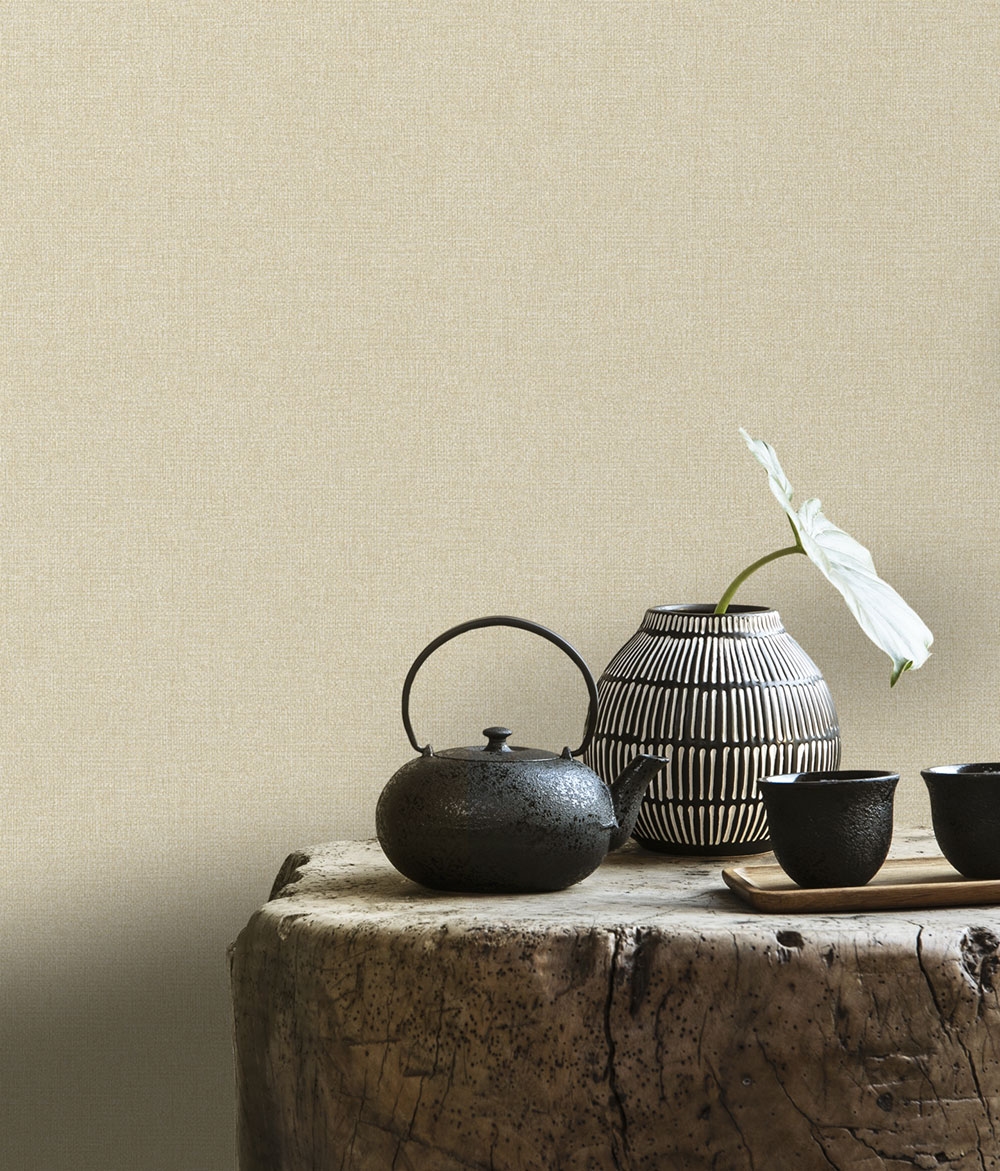 Non-woven wallpaper, brown-silver, fabric imitation, RE25122, Reflect, Shades of Colour, Decoprint