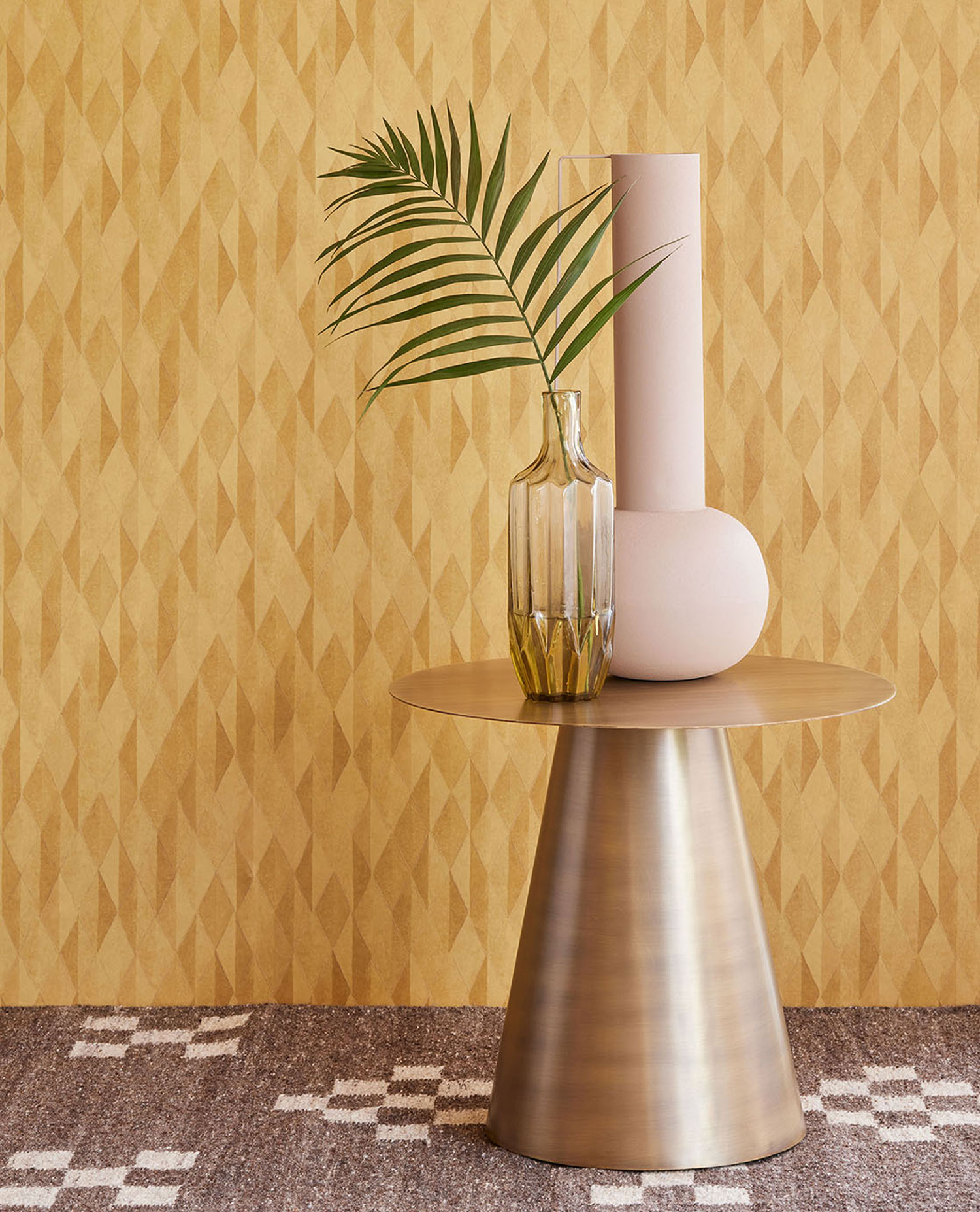 Green geometric pattern wallpaper, 333545, Festival, Eijffinger