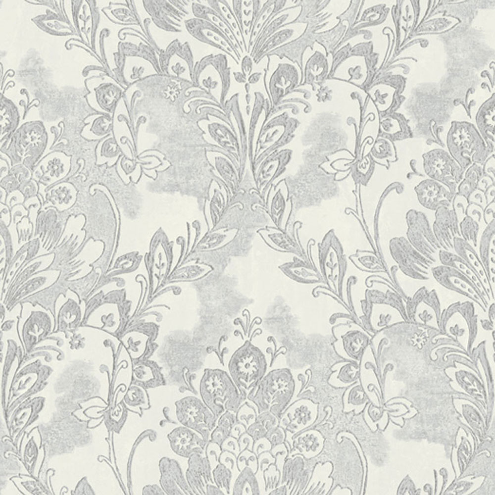 Gray-silver baroque wallpaper, 78417, Makalle II, Limonta