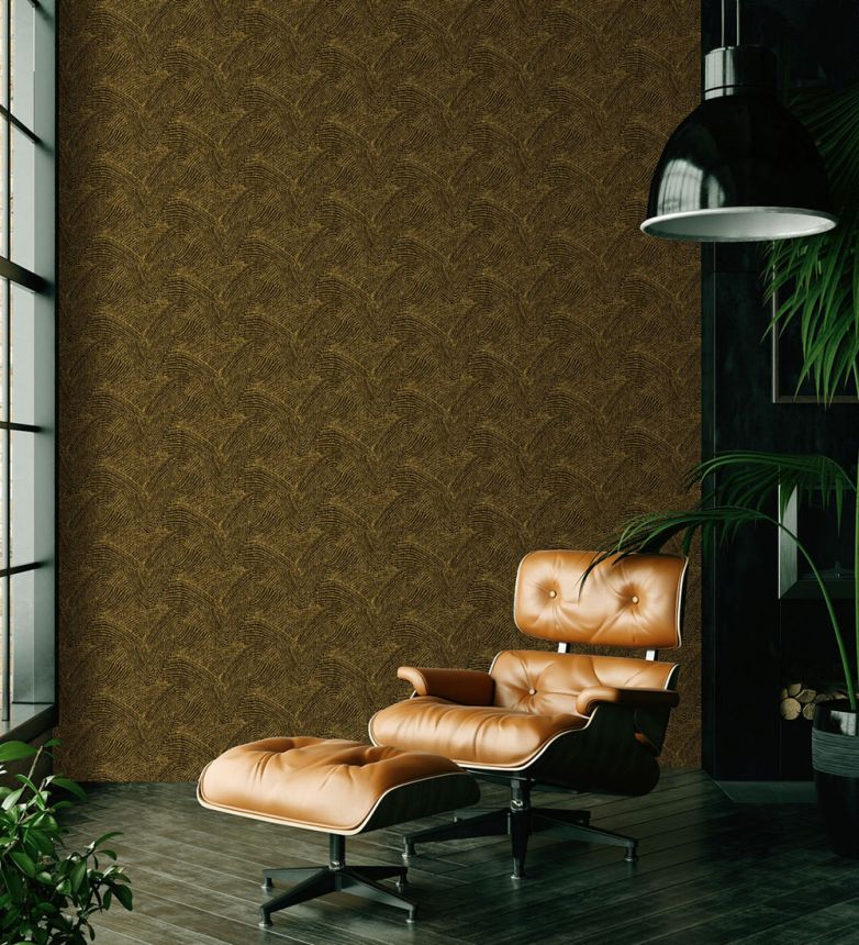 Graphic non-woven wallpaper, brown, NHW1024, Perla, Decoprint