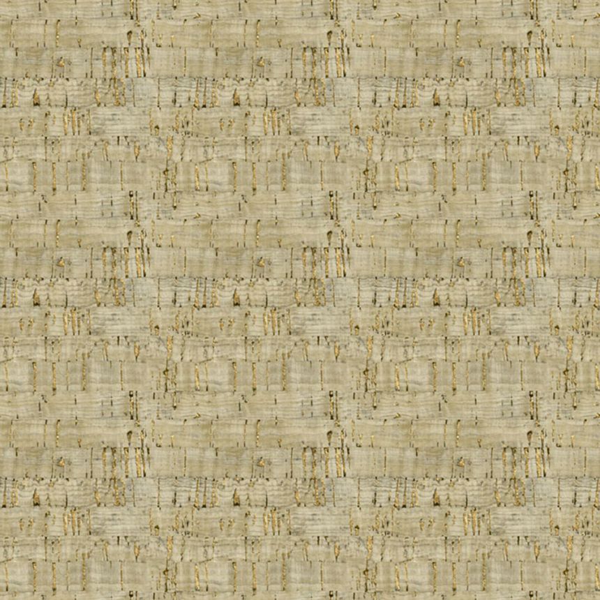 Non-woven wallpaper, beige-bronze, cork imitation, NHW1027, Perla, Decoprint