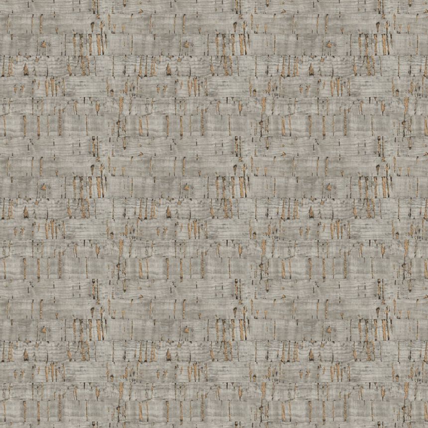 Non-woven wallpaper, gray-bronze, cork imitation, NHW1028, Perla, Decoprint