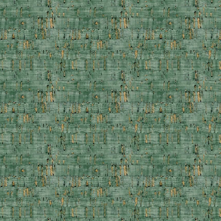 Non-woven wallpaper, green-bronze, cork imitation, NHW1030, Perla, Decoprint