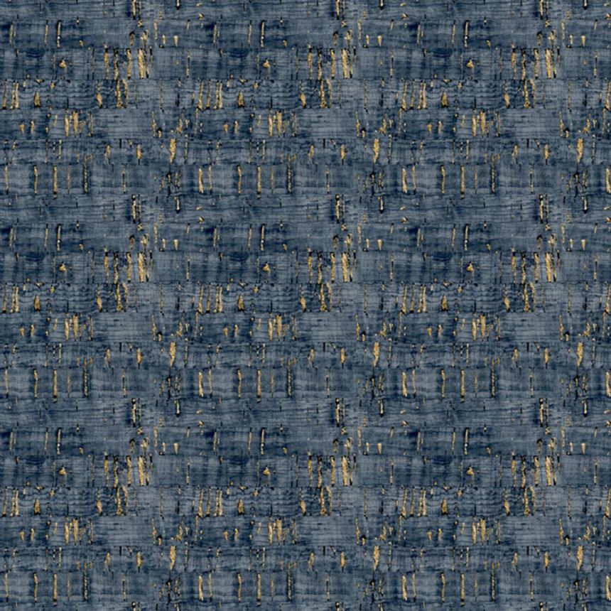Non-woven wallpaper, blau-bronze, cork imitation, NHW1031, Perla, Decoprint