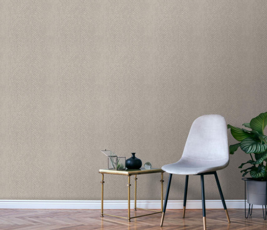 Non-woven wallpaper, gray-beige, skin imitation, NHW1035, Perla, Decoprint