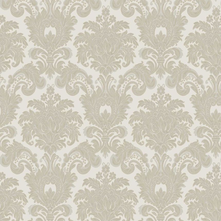 Sand color non-woven baroque wallpaper, 33323, Tradizioni, Cristiana Masi by Parato