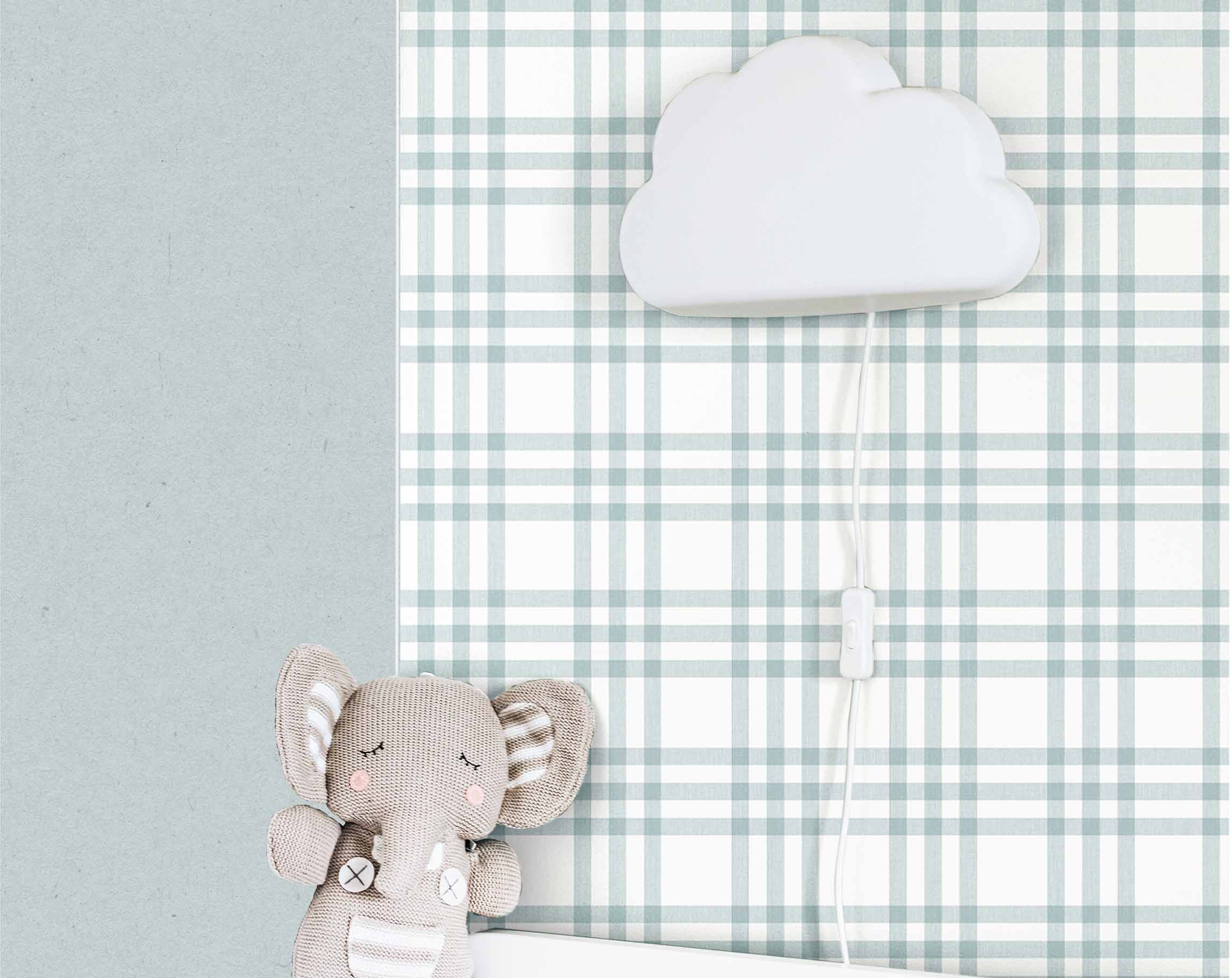 Blue-white wallpaper, checkered, 17151, MiniMe, Cristiana Masi by Parato