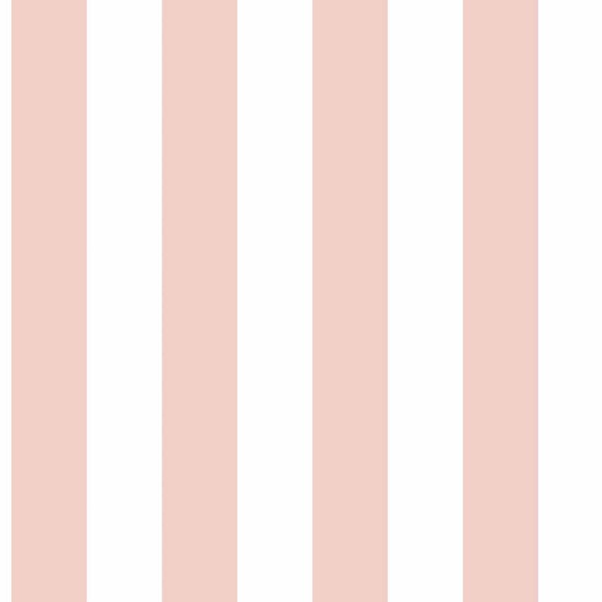Pink-white striped non-woven wallpaper, 17174, MiniMe, Cristiana Masi by Parato