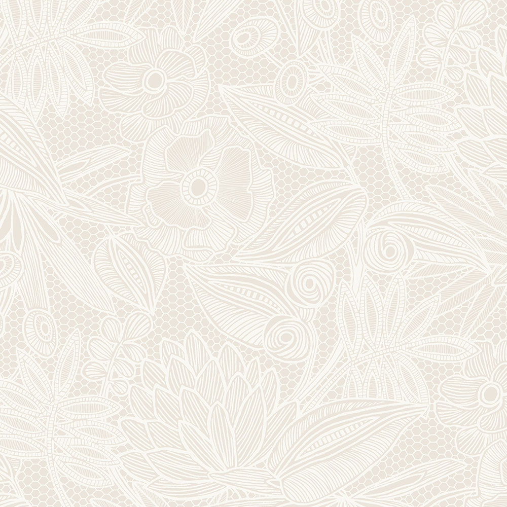 Cream floral non-woven wallpaper, 340110, Gilded, Eijffinger