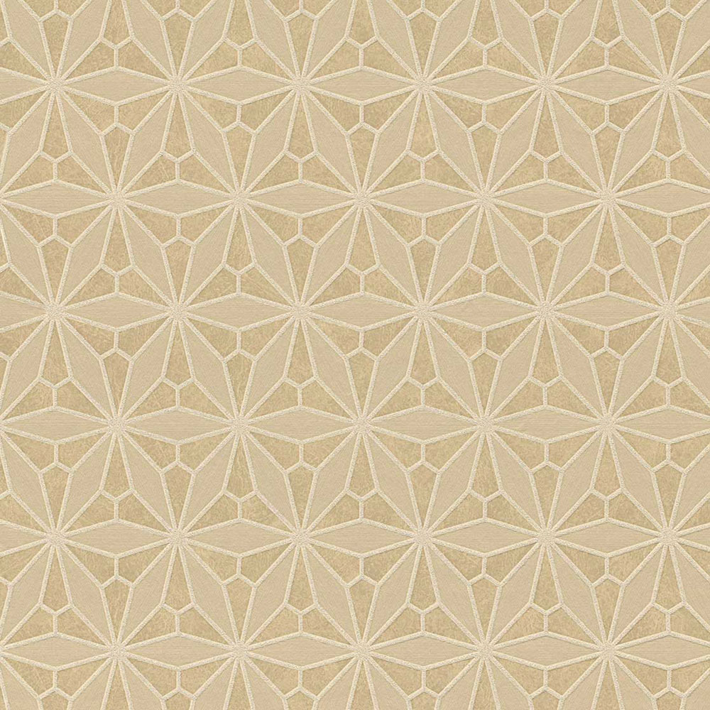 Beige non-woven floral wallpaper, 340141, Gilded, Eijffinger