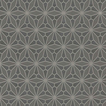 Gray-black non-woven floral wallpaper, 340144, Gilded, Eijffinger