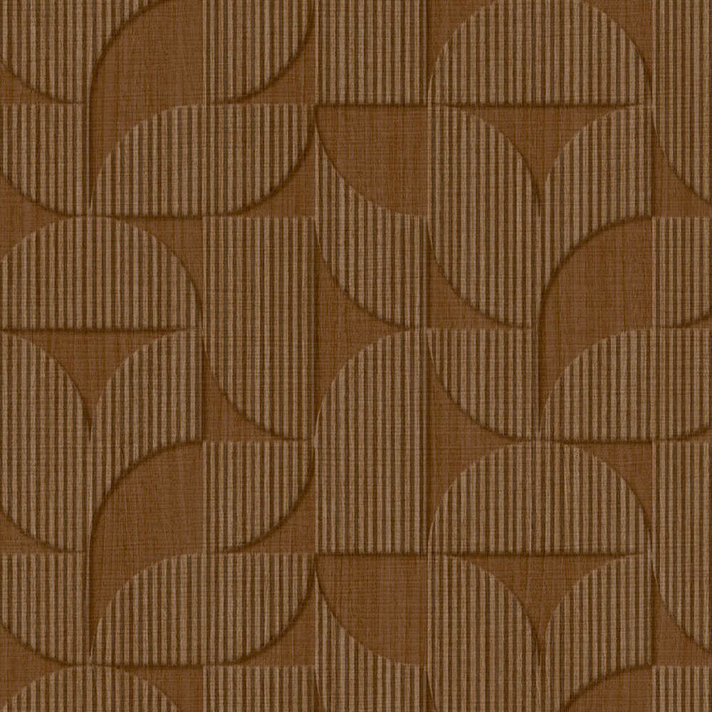 Brown geometric retro wallpaper, 333602, Revive, Eijffinger