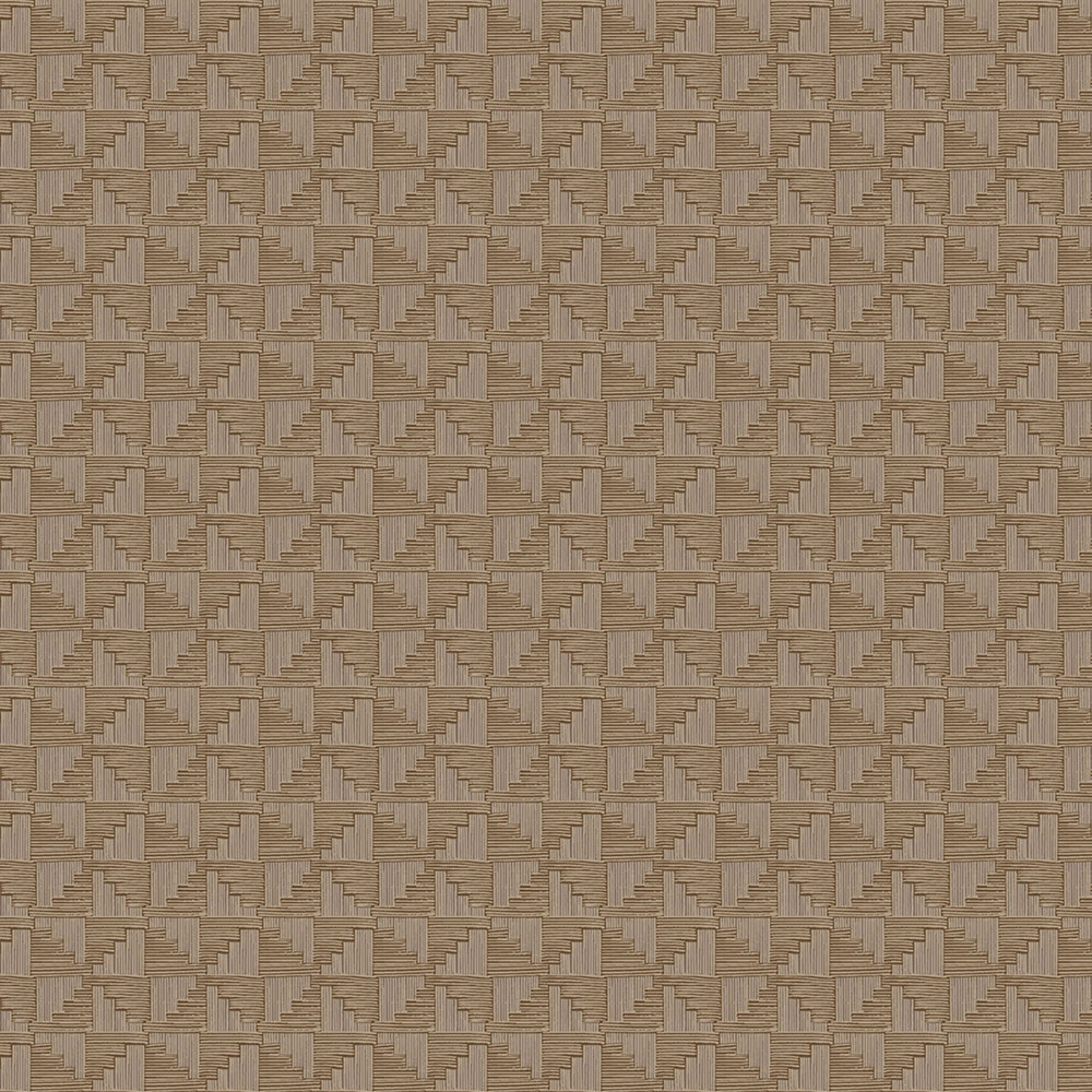 Brown geometric retro wallpaper, 333658, Revive, Eijffinger