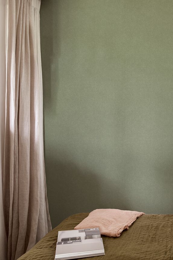 Non-woven wallpaper, green, fabric imitation, PH1007, Perfect Harmony, Grandeco