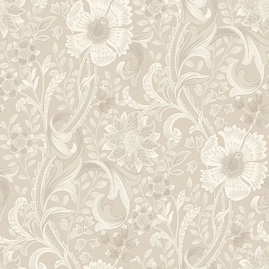 Non-woven wallpaper, beige, flowers, PH3102, Perfect Harmony, Grandeco