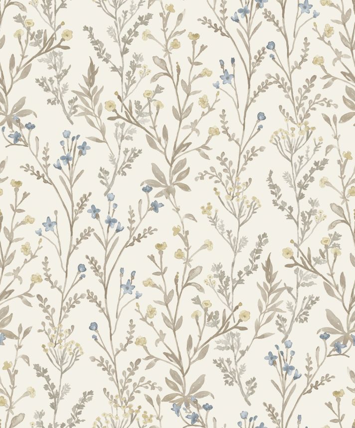Non-woven wallpaper, brown-gray, flowers, PH3205, Perfect Harmony, Grandeco