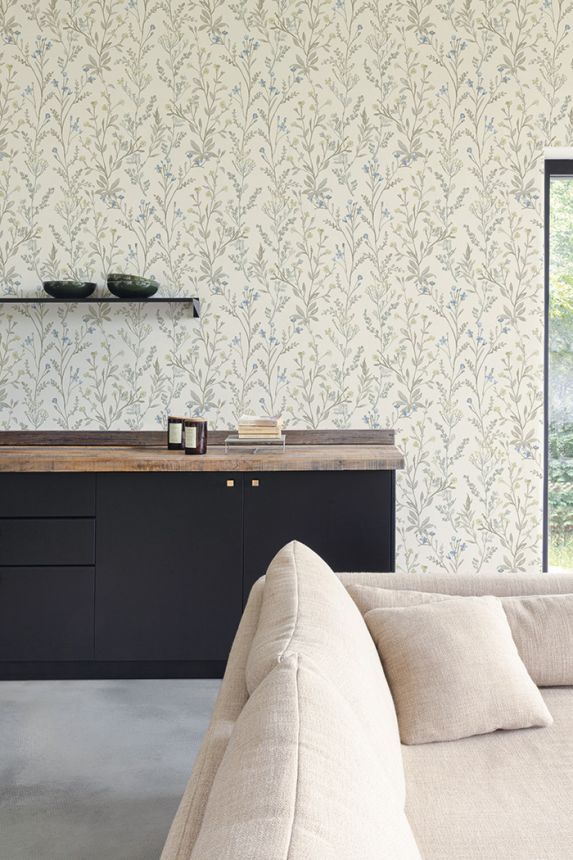 Non-woven wallpaper, brown-gray, flowers, PH3205, Perfect Harmony, Grandeco