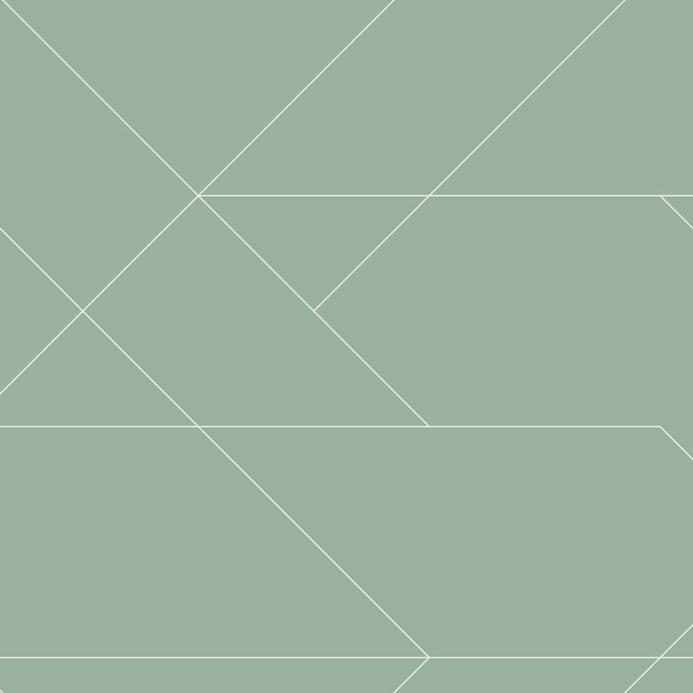Geometric non-woven wallpaper, green, 139453, Bloom, Esta Home