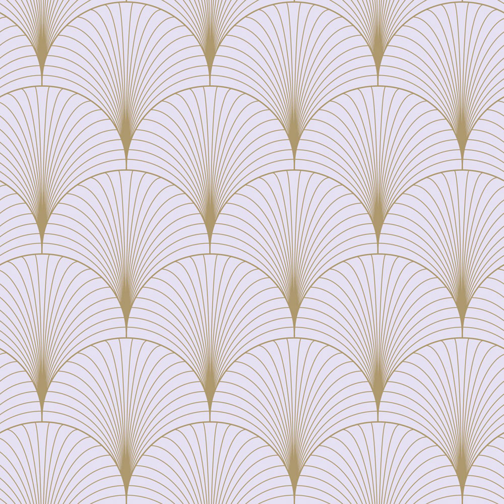 Non-woven wallpaper, Art deco, purple-gold, 139576, Bloom, Esta Home
