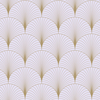 Non-woven wallpaper, Art deco, purple-gold, 139576, Bloom, Esta Home
