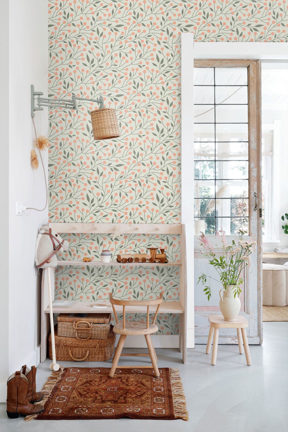 Non-woven wallpaper, branches, 139659, Bloom, Esta Home