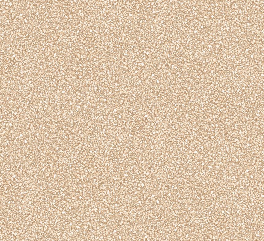Non-woven wallpaper, beige, stone, terrazzo, ROC001, Rock, Masureel