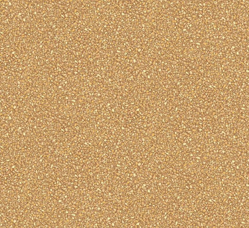 Non-woven wallpaper, yellow, stone, terrazzo, ROC002, Rock, Masureel