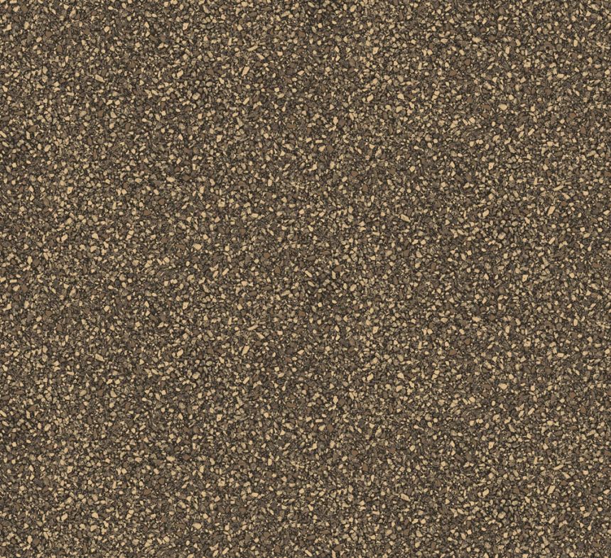 Non-woven wallpaper, brown-gold, stone, terrazzo, ROC005, Rock, Masureel