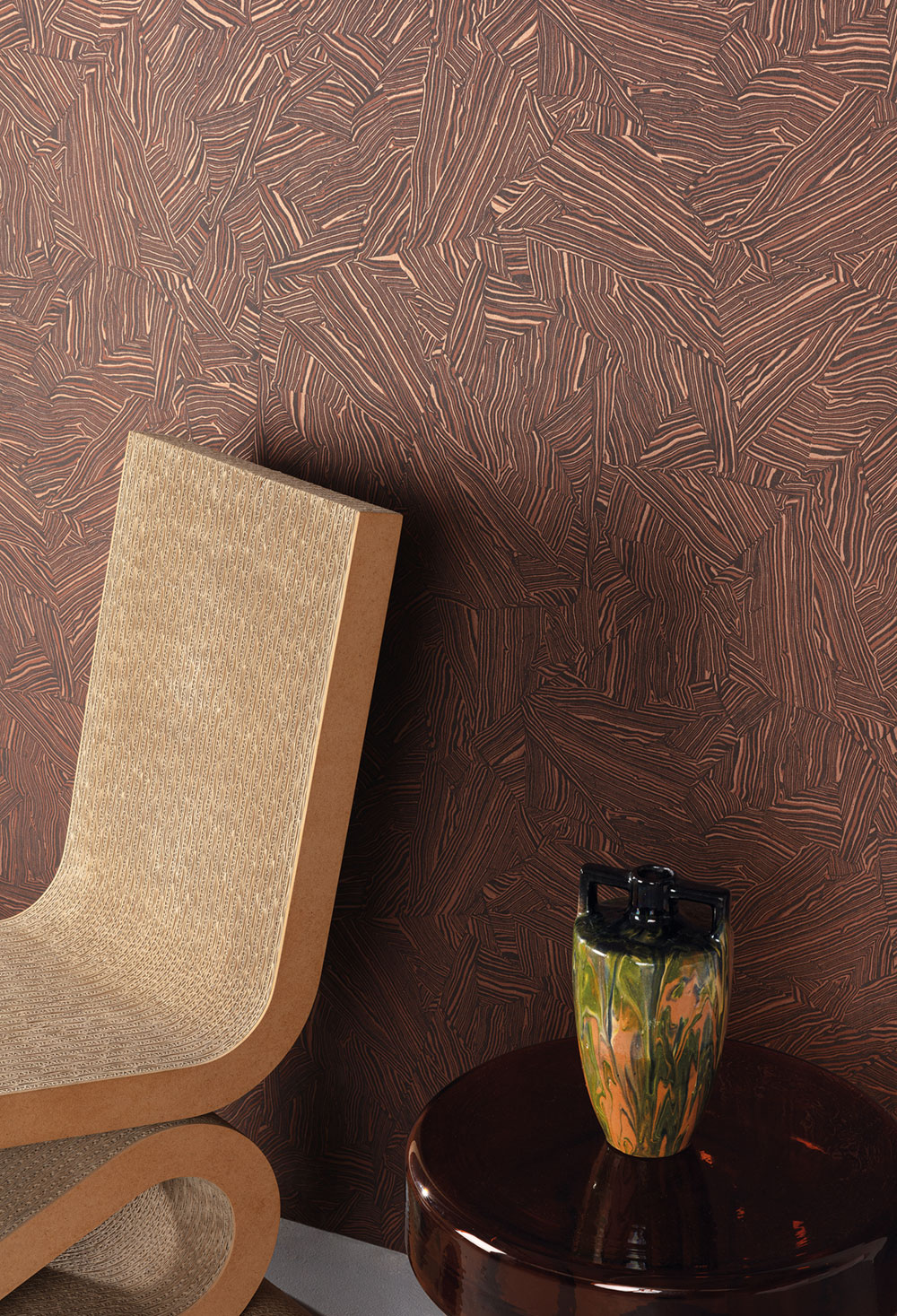 Non-woven wallpaper, gray, stone, ROC104, Rock, Masureel